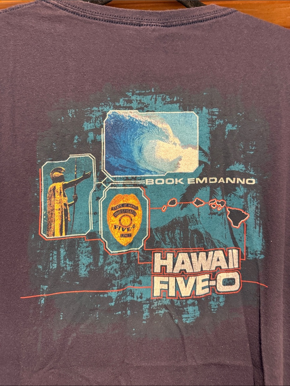 Anvil Navy Hawaii Five-O Graphic Tee - Men
